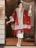 2024 Winter Elegant Loose Batwing Cloak: Fashionable Solid Color Short Shawl for Moms