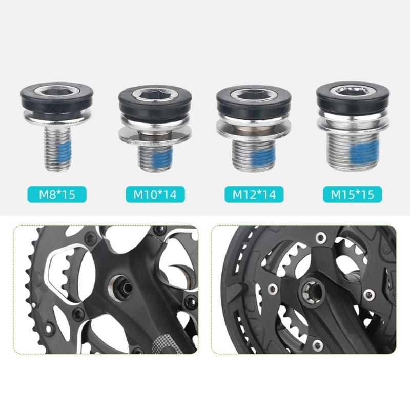 2Pcs Bicycles Crank Screws Replacement Bike Hexagonal Crank Arm Fixing Bolts Capless Bottom Bracket Screws Enduring