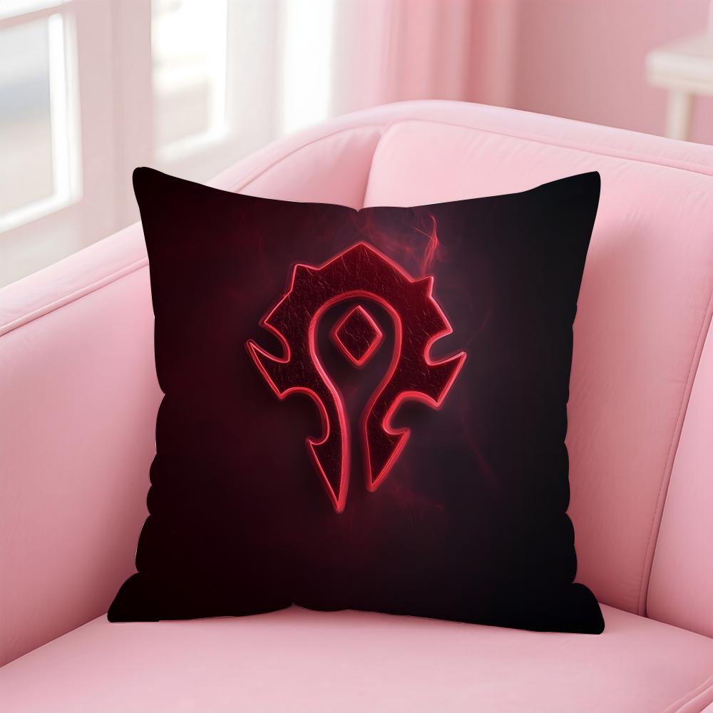 Fashion WWorld Of Warcraft WWOW Cushion Cover Pillowcase Short Plush Invisible zipper Room Sofa Cushion Cover