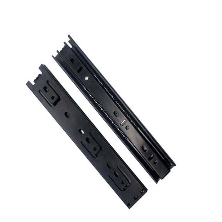 Silent Cold-Rolled Steel Ball Bearing Drawer Rail: 35-Wide Three-Section Slide for Wardrobe & Buffer Sliding Doors.