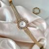 Mittelalterlicher Stil Diamantbesetzte Uhr Damen Leichter Luxus, Exquisite Mode, Elegantes und Hochwertiges Temperament Quarz Uhr