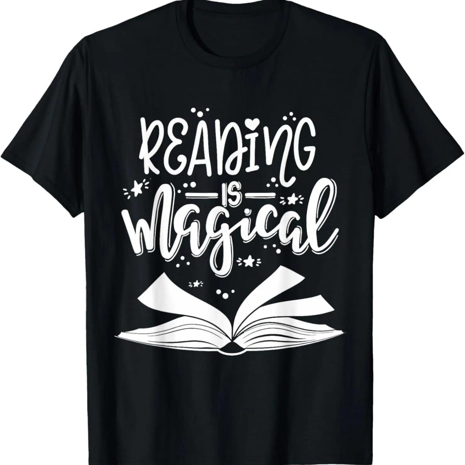 Funny Teacher Book Reading Reading Is Magical T-Shirt S чёрный