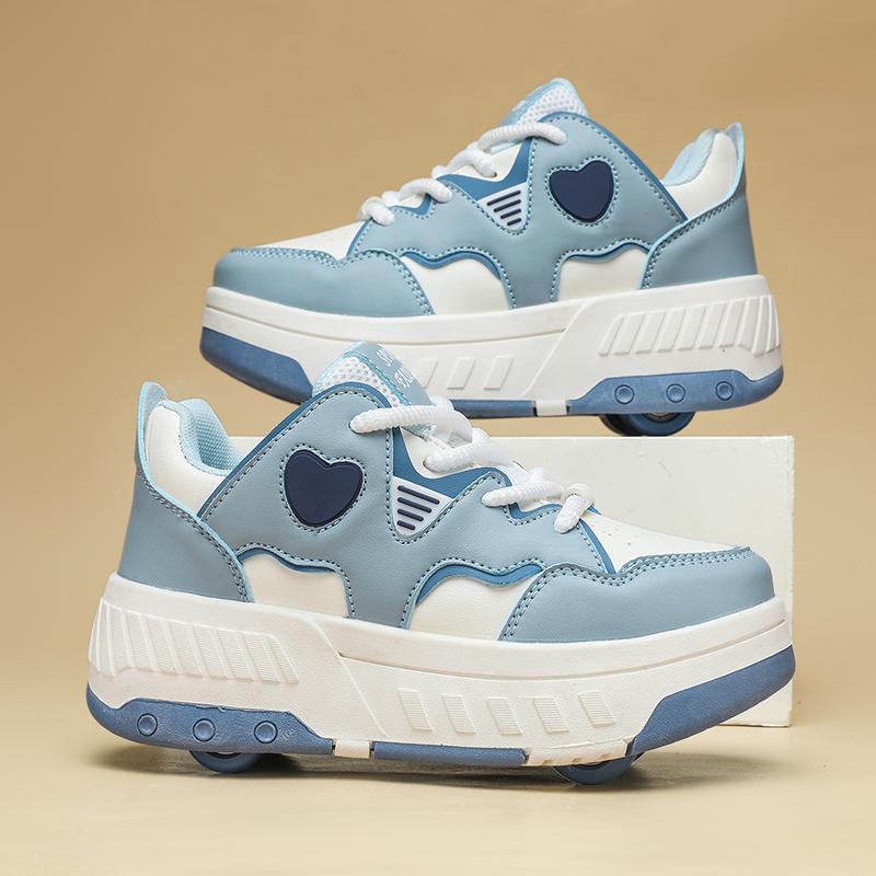 TUINANLE Children's Four Wheel Roller Skate Shoes for Boys and Girls Sneakers