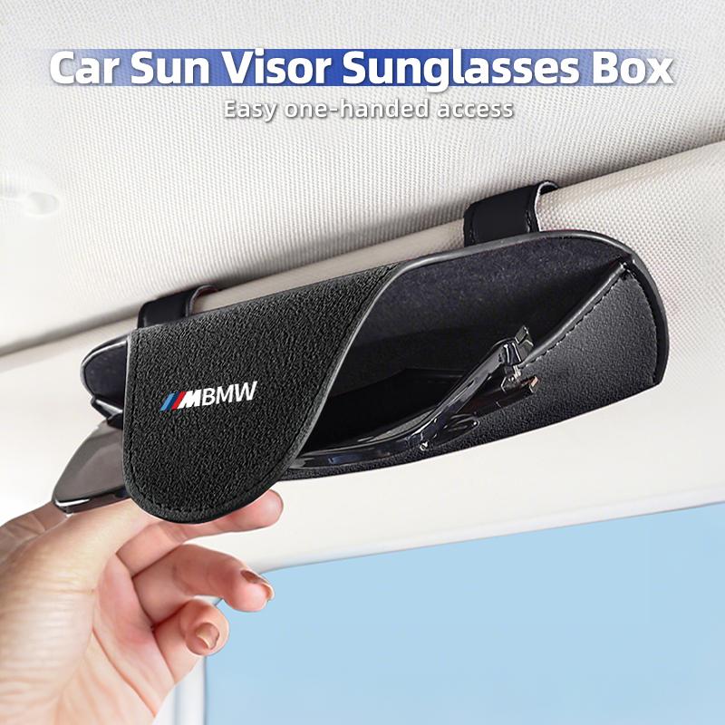 2025 Hot Car Visor Glasses Holder Clip Sunglasses Storage Case Accessories For BMW Performance X1 X3 X5 E39 E46 E90 F20 E60 F30