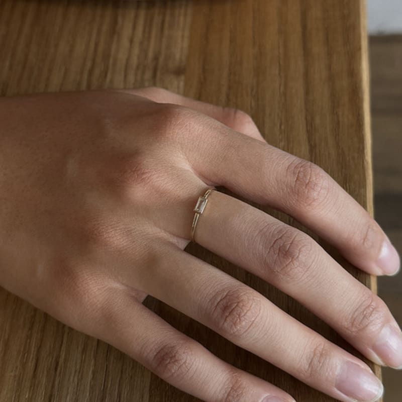 Faye 14k Mini baguette ring