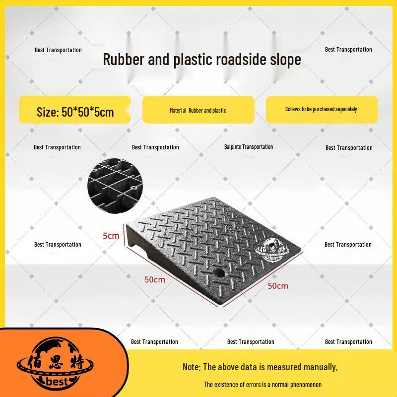 Household Rubber Threshold Ramp for Curbs and Slopes: Car and Road Edge Climbing Pad