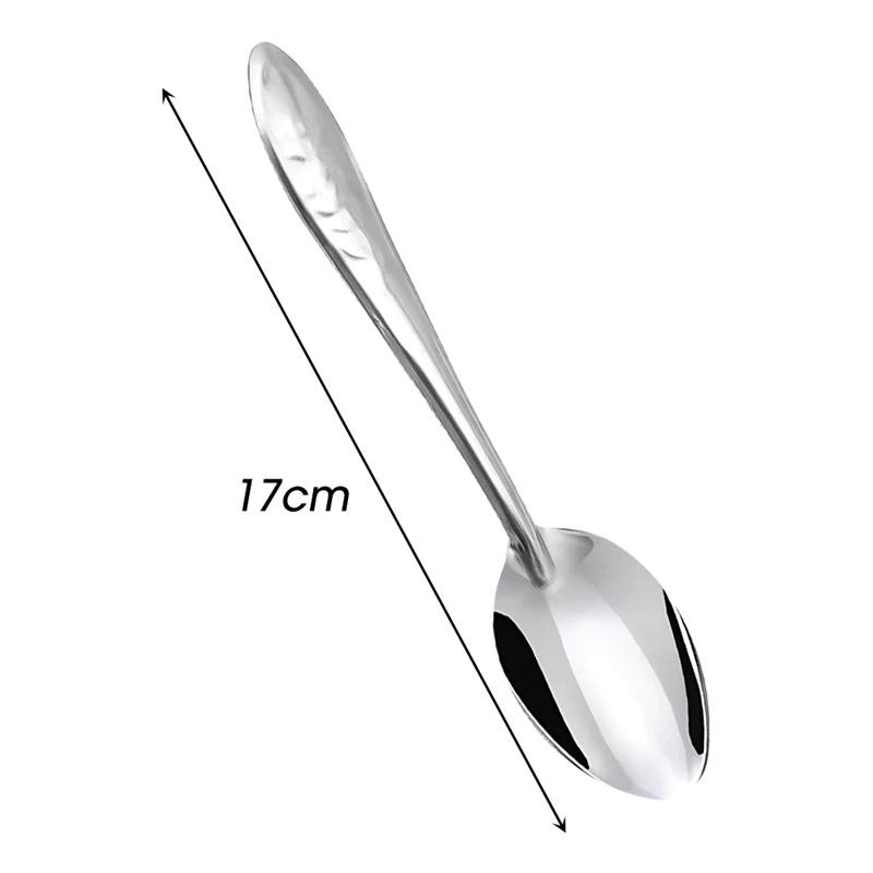 10 pezzi Cucchiaio in acciaio inox Ramen Noodles Cucchiaio da tavola Cucchiaio per insalata di riso Cucchiaio per mescolare Casa Cucina Stoviglie Utensili da cucina