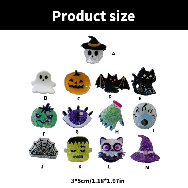 Skull/Bat Hair Claw Crab Hair Clip Punk Halloween Party Props Hair Shaping Tool