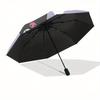 Kuromi,My Melody Automatic Folding Umbrella-Simple 8-Rib Design, Bright Cartoon Pattern, Durable Iron Frame, Suitable For Travel, Outdoor, B