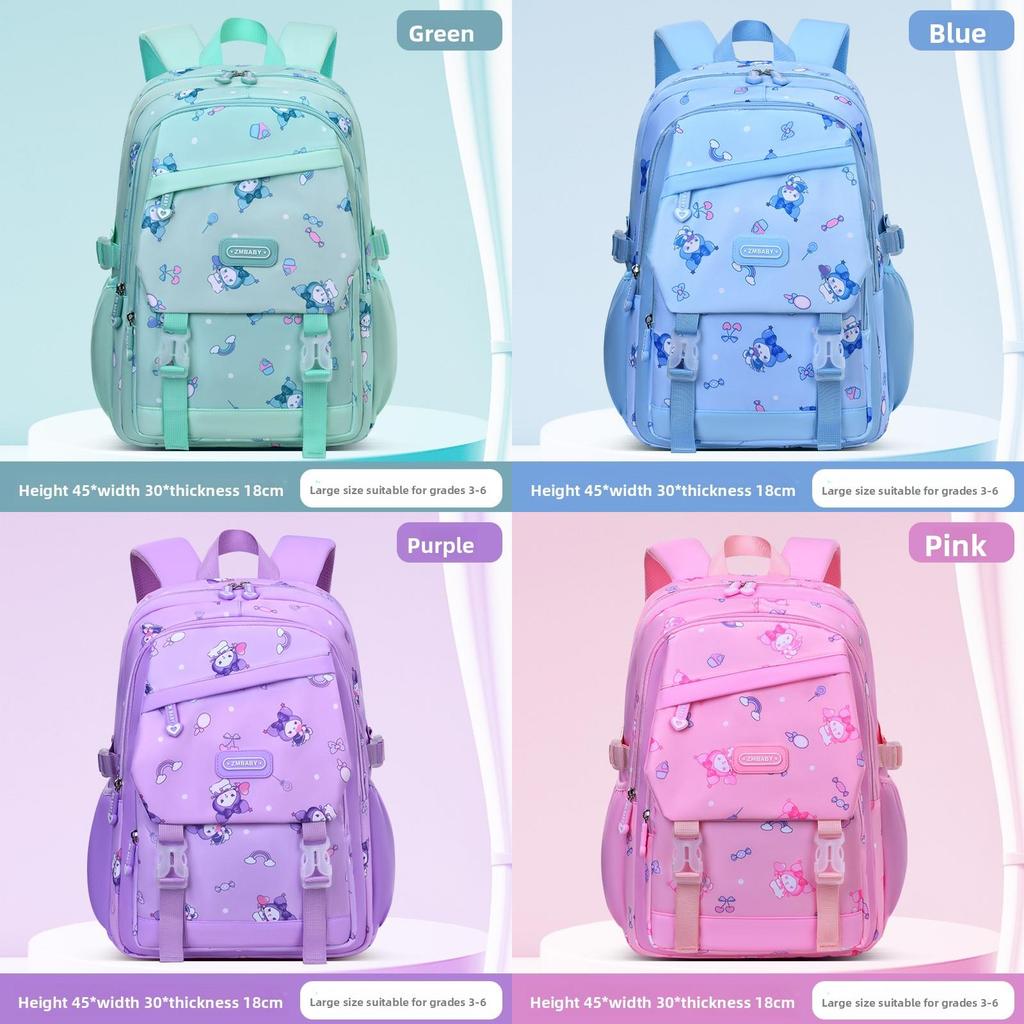 Kuromi Childrens School Backpack With Breathable Nylon And Padded Straps For Girls