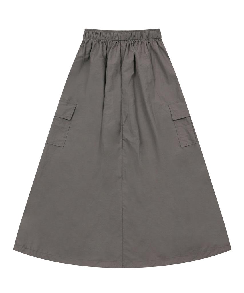 Mucent Airy Cargo Elastic Long Skirt (2 Colors)