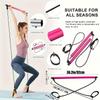 Portable Pilates Bar Kit with Adjustable Resistance Bands for Home Gym Workouts