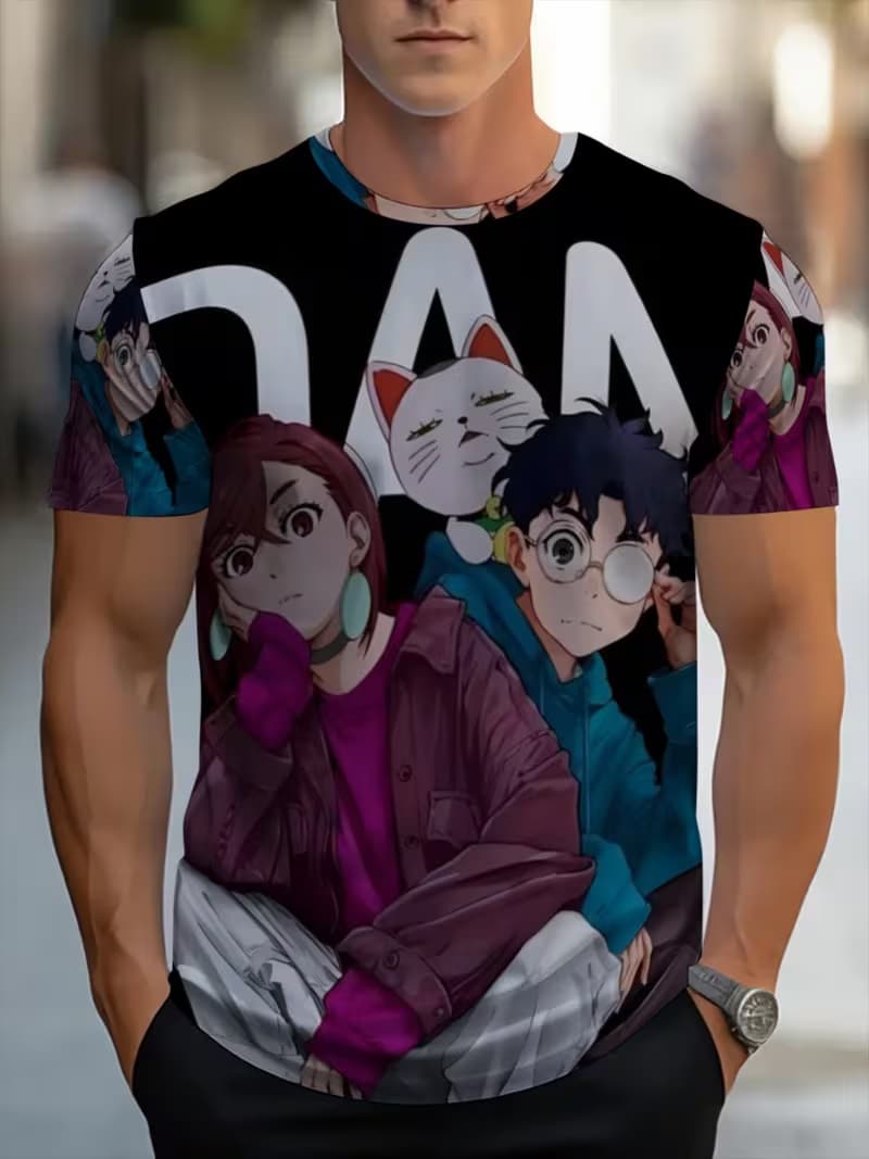 

Men s Retro 3D Graphic Print T-Shirt - Perfect for Daily Wear and Vacation XL