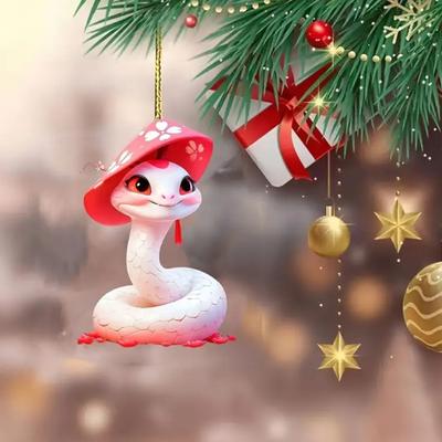 Vianočný prívesok Ornament Kreslený závesný doplnok Vianočný stromček odolný voči vyblednutiu so šnúrkou