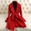Double-sided woolen coat women's medium and long autumn new light luxury woolen coat small man