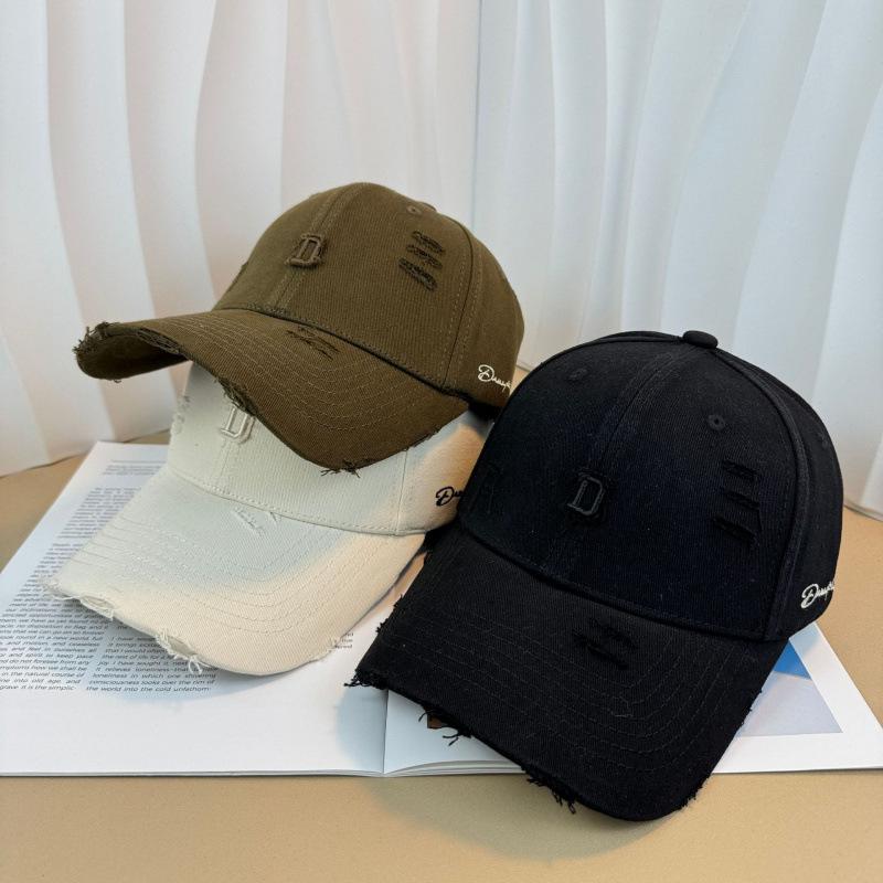 Spring And Autumn Women Wear Letter Hard Top Baseball Cap, Hole, Fashion Trend Versatile Temperament Cap