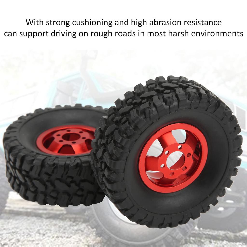 4 Pieces RC Car Tires Wheel Rims Radio Control Tires Rubber Tires Easy to Install for WPL C14 C24 B14 B24 B16 B36 RC Car Modification DIY RC Car DIY
