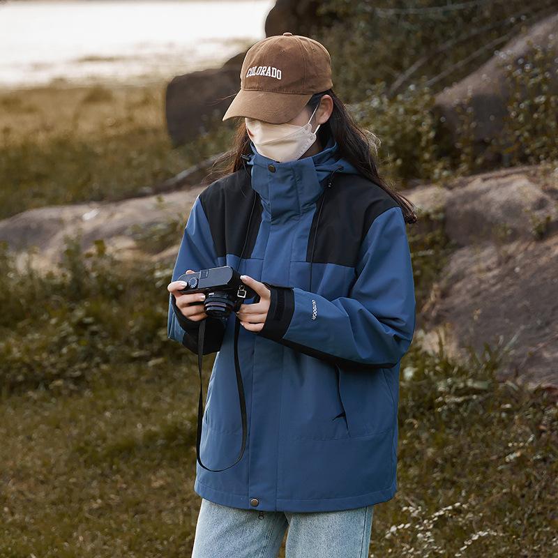 

Куртка-штормовик Lovers 3-в-1, куртка осень/зима для женщин и мужчин, съемная двухкомпонентная ветрозащитная куртка для альпинизма с капюшоном 3XL