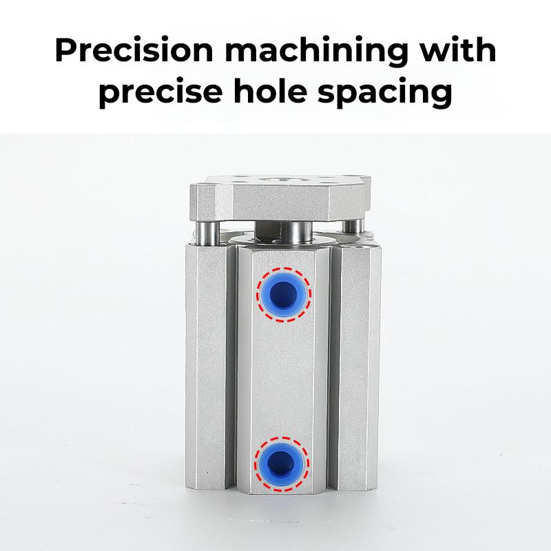 TACQ Series Guide Rod Compact Cylinder Double Acting Pneumatic Cylinder 12 16 20 25 32 40 50 63 80 100 Bore