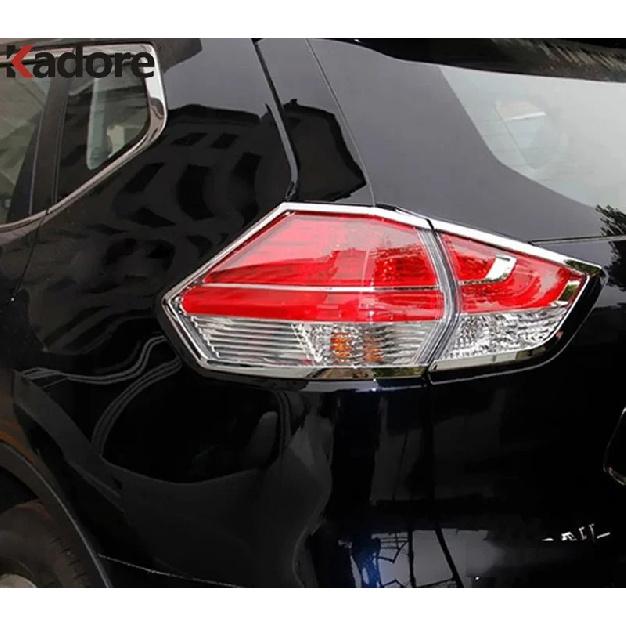 Rear Tail Light Lamp Cover Trim For Nissan X-TRAIL Rogue 2014 2015 2016 Chrome Car Taillight Bezel Trims Accessories