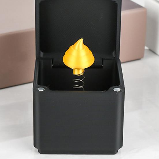 Pop Up Box Ornament Red Rose And Red Love Heart In Box 3D Printed Box with Poo Skull Inside Gag Gift for Christmas Birthday Valentine's Day