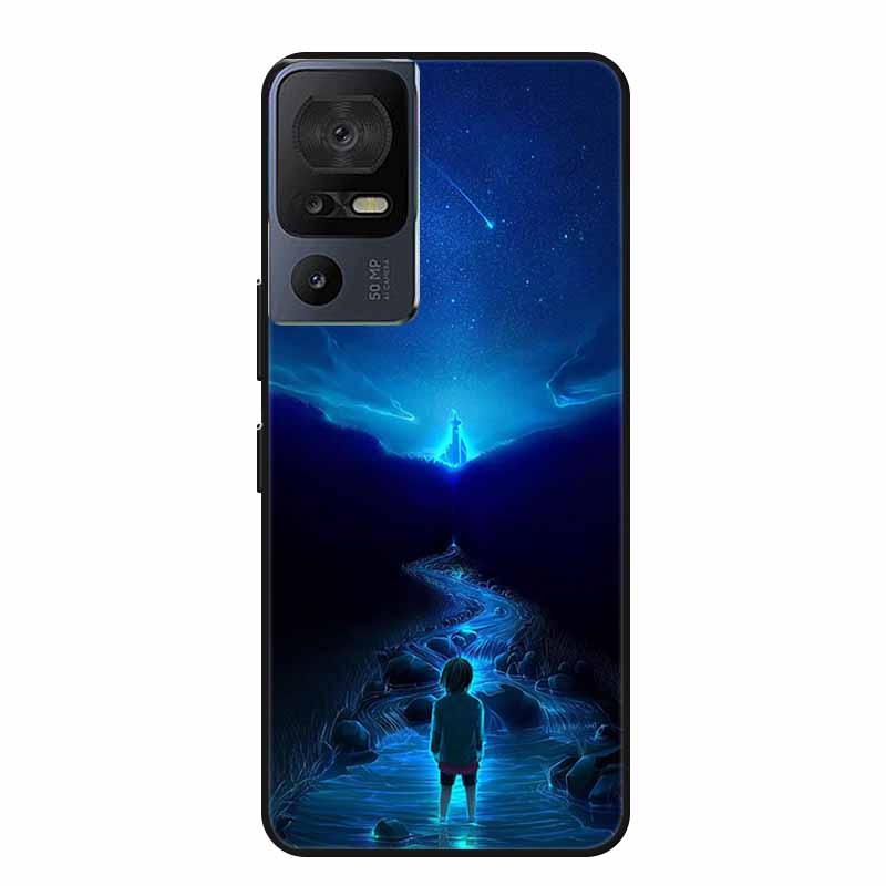 Für TCL 40 SE Handyhülle 40SE Hülle Schwarzes Silikon Weiche Rückseite Hülle Für TCL 40 SE Hülle Funda Für TCL40SE Capa 6.75" Schale