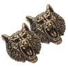 2 Pcs Brass Vintage Wolf Bag Buckle Concho Snap Fastener Clasp Rivet For DIY Craft Accessory Metal Garment Rivets