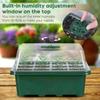 New 12 Hole Seedling Trays Seed Starter Plant Flower Grow Box Tools Propagation For Home Gardening Starting Germination Supplies