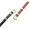 Women's Versatile Leather Belt with Pin Buckle for Jeans - Light Luxury Style
