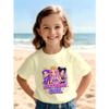 K-POP Birthday Girl Group Dance Outfits K-Pop Themed T-Shirt Print Round Neck Short Sleeve Casual Attire Tops