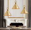 Nordic Gold Single Pendant Light for Bedroom, Bar, Café, or Shop