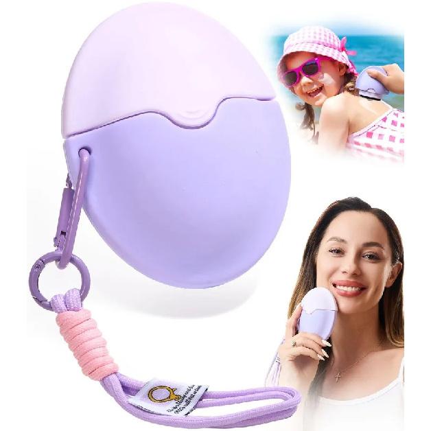 

Sunscreen Applicator Roll-On Portable Sponge Tool for Sunblock Suncream Lotion Ball Application Dispenser Travel for Kids Adults фиолетовый