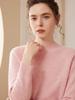 Women's New Fall/Winter Thick Cashmere Sweater, Half-High Collar Loose Knit, Plus Size Pullover Base Layer.