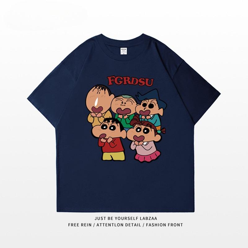 Miniso Carton Anime Crayon Shinchan TShirt for Men Women Satou Masao Nini Tooru Bochan Novelty Tees T Shirts Size Clothes Top