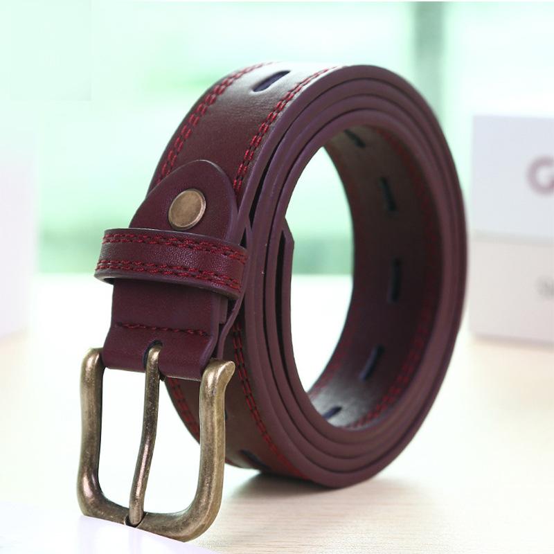 Women's Metal Buckle Casual Hollowed-out Decorative Belt, Women's Non-perforated Dress Belt