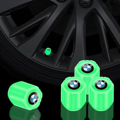 XXALI 1 4PCS Fluorescent Car Wheel Tyre Valve Caps Exterior Decor For BMW M M3 M5 F07 F10 F30 F20 E28 E36 E39 E46 E91 Performance X1 X2 F24