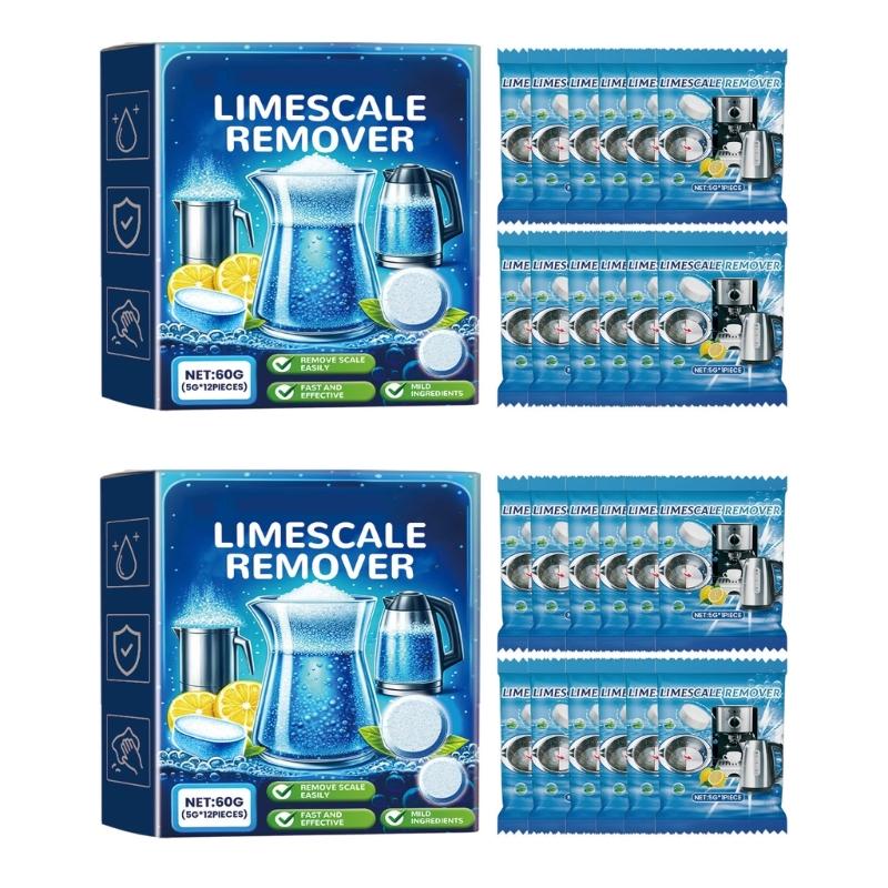 

12pcs/24pcs Stainless Steel Cookware Kettles Descaling Effervescent Tablets Stainless Steel Cleaner for Easy Cleaning