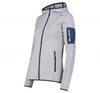 Куртка CMP Woman Fleece Jacket Fix Hood (3H19826) Knit/Tech Melange Hoody (3H19826) argento/blue