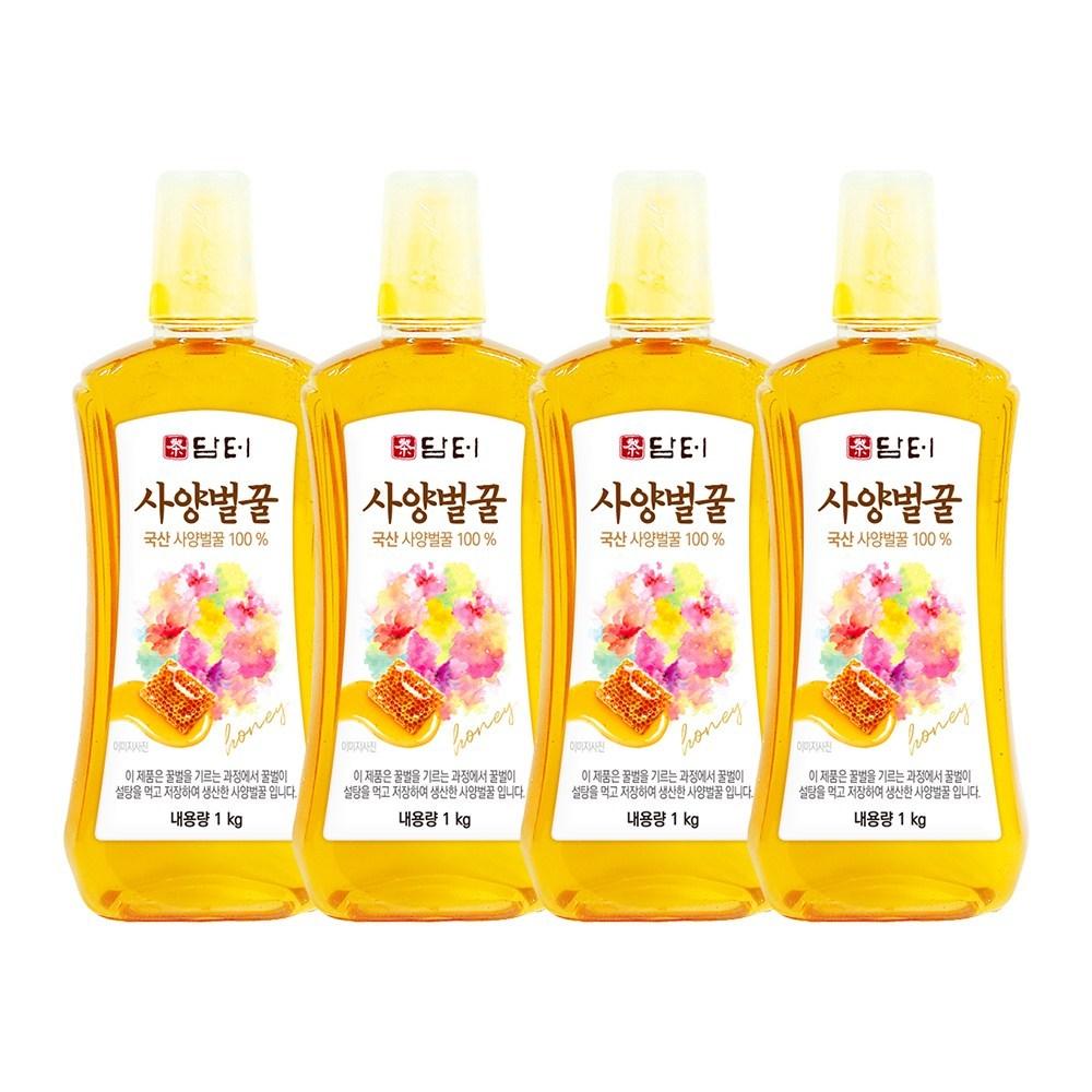 Damter Pyeongjung Domestic Sugar-fed Honey 1kg 4 Pcs