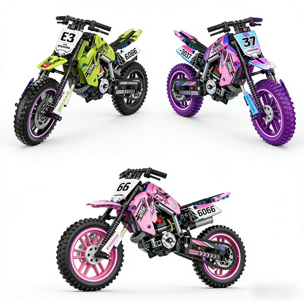 Technical Motorcycle Toy Building Block Set STEM Construction Kit for Boys, Girls and Adults Collectible Motorcycle Models