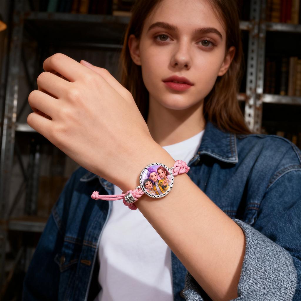 Gifts For Little Girls: Cosplay Costume Accessories, Two-tone Woven Bracelet, Wristband, Costume