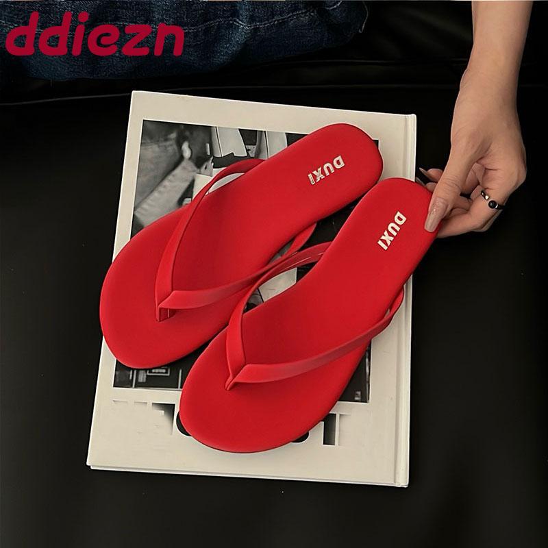 Fashion Fashion Round Toe  Ladies Flats Slippers Shoes Female Summer Beach Slides Women Flats Slippers Shoes Sandals Flip Flops