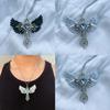 Elegant Gothic Y2k Cross Necklace With Olink Chain And Unique Angel Design Wing