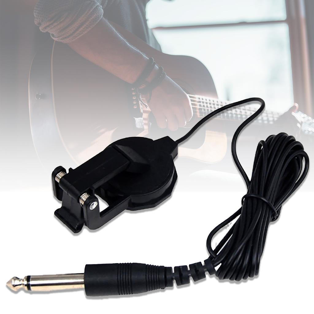 Acoustic Guitar Piezo Pickup Clip On Contact Microphone Piezo Pickup for Guitar Ukulele Violin Parts Easy To Use