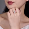 4.5CTW S925 Sterling Silver Oval Moissanite Ring High End Wedding Ring Engagement Ring Jewelry