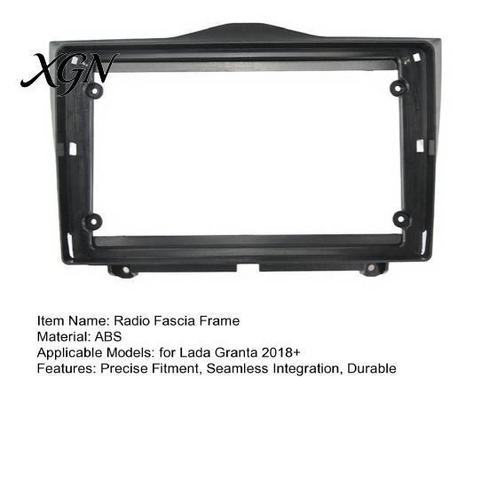 Non Destructive Radio Housing 9 Inch Dash Kit for Lada Granta 2018+, Navigation Frame Screen Mount Panel, Stereo Mounting Bezel, Direct Fit
