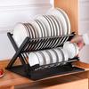 X-Type Foldable Drain Rack Plastic Plate Drain Holder Dish Drying Rack  Sink Draining