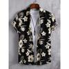 Hawaiian Style Fresh Coconut Print Men's Short-sleeved Fashion Shirt Men's Summer Outdoor Vacation Fashion Short-sleeved Shirt