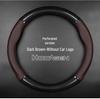 Universal Genuine Leather Carbon Fiber Steering Wheel Cover, Ultra-Thin and Comfortable Grip for All Seasons