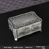 Retro Metal Jewelry Box With Flower Pattern For Gift Giving And Desk Decor